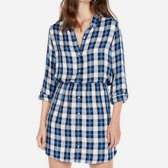 express plaid dress